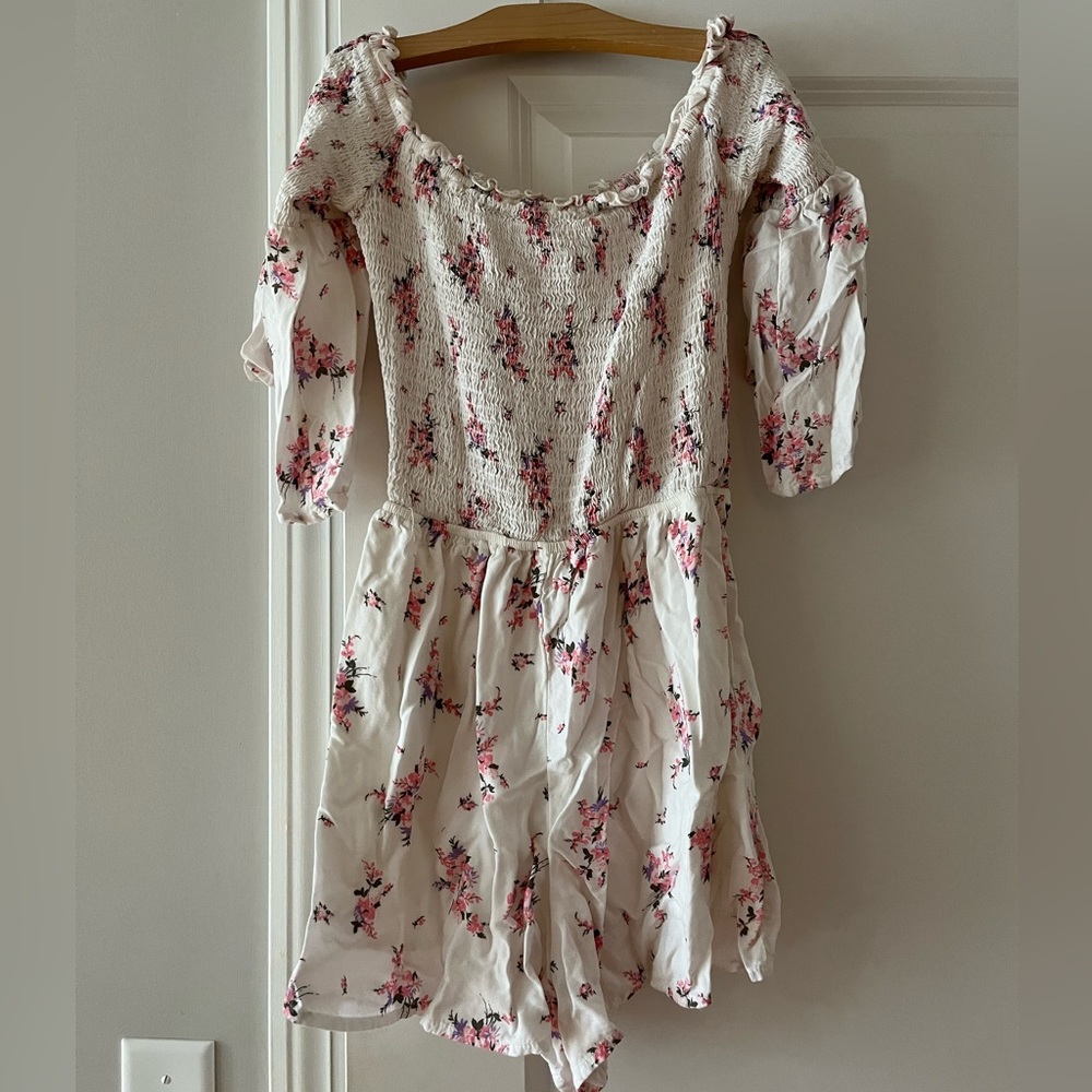 White floral romper